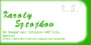 karoly sztojkov business card